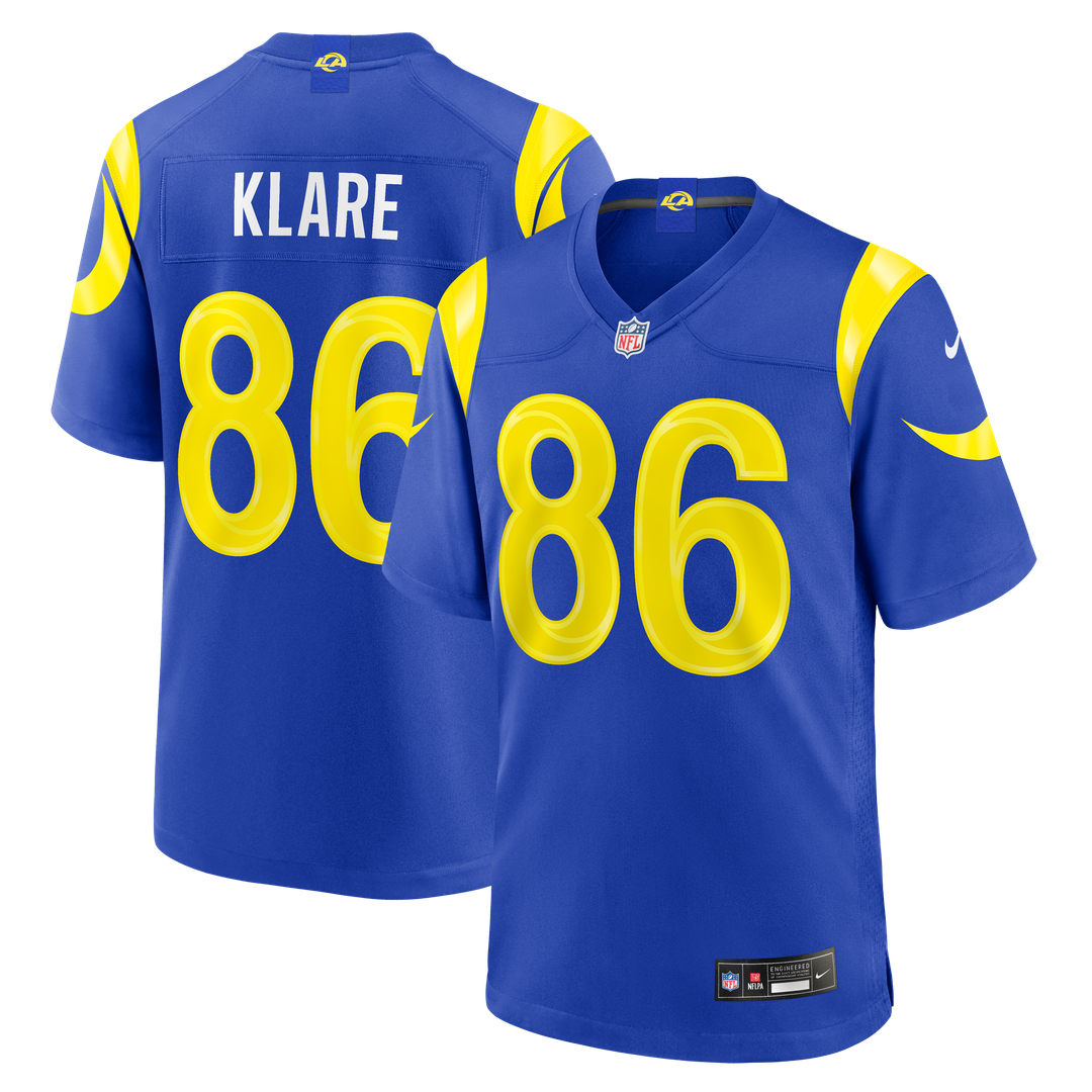 Max Klare Los Angeles Rams Game Jersey - Royal Blue