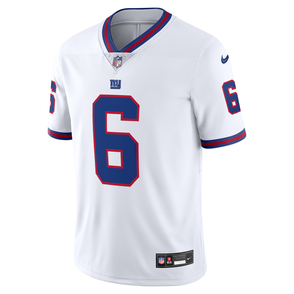 Jaxson Dart New York Giants Vintage White Vapor Untouchable Stitched Limited Jersey - White