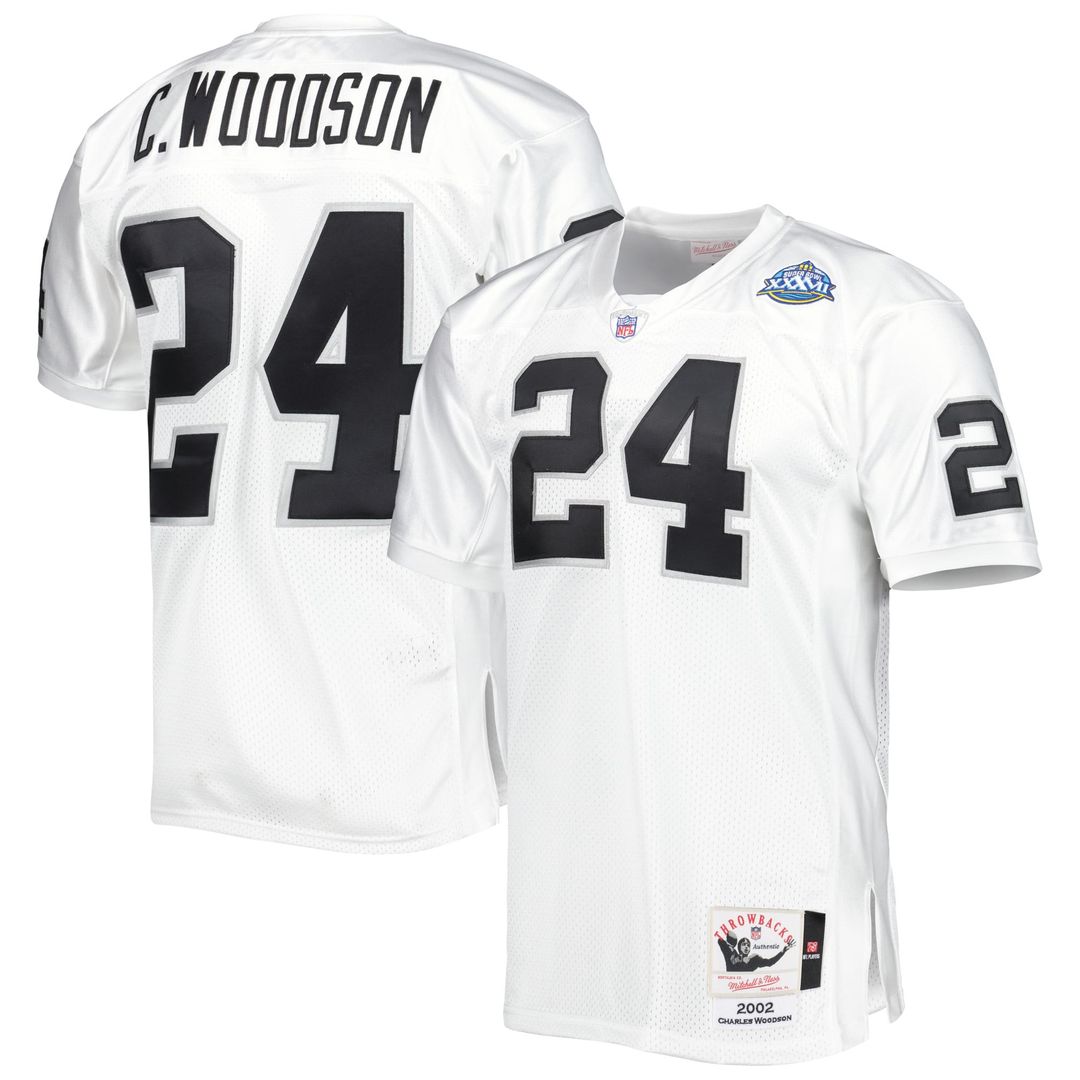 Charles Woodson Las Vegas Raiders 2002 Authentic Throwback Jersey - White