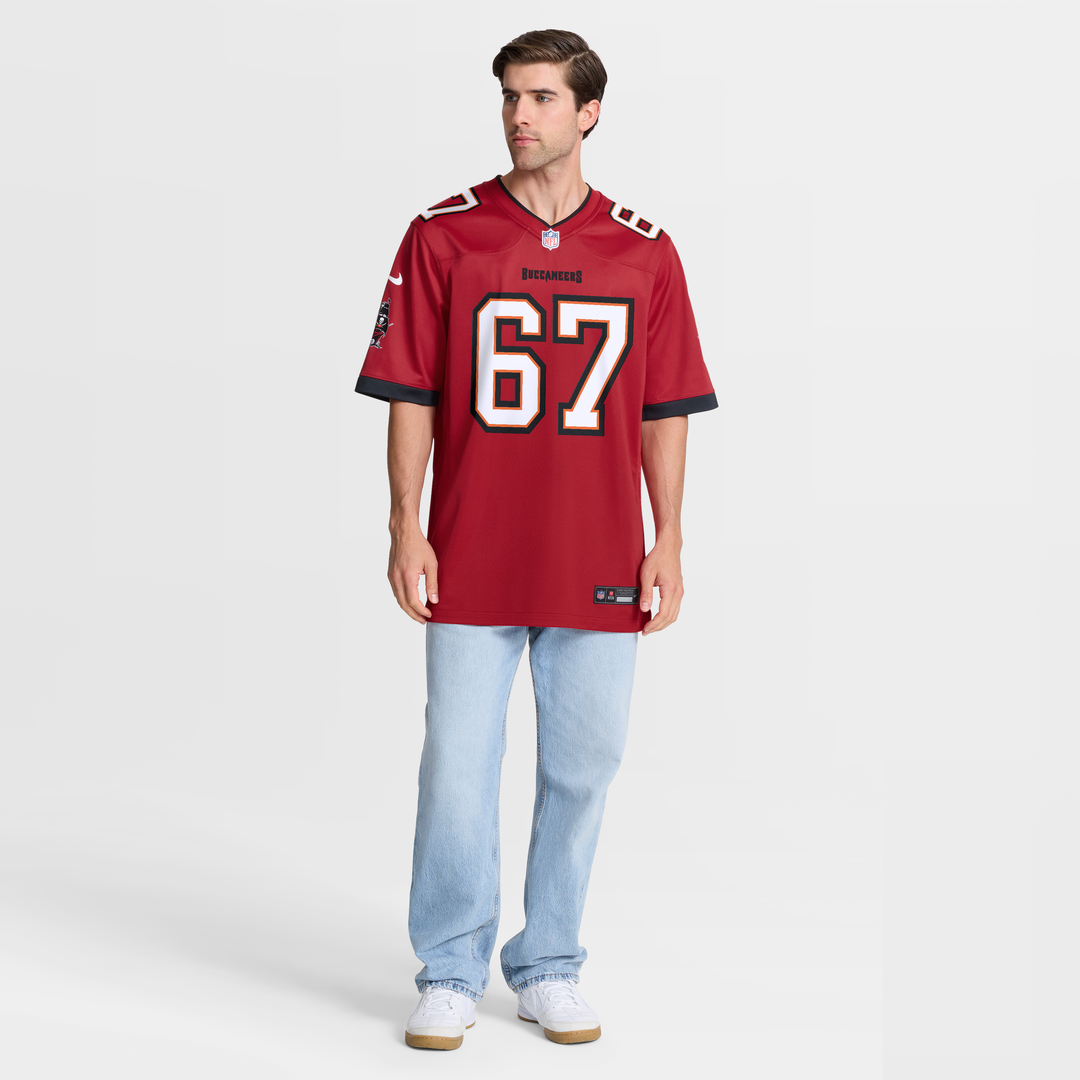 Luke Goedeke Tampa Bay Buccaneers Game Jersey - Red