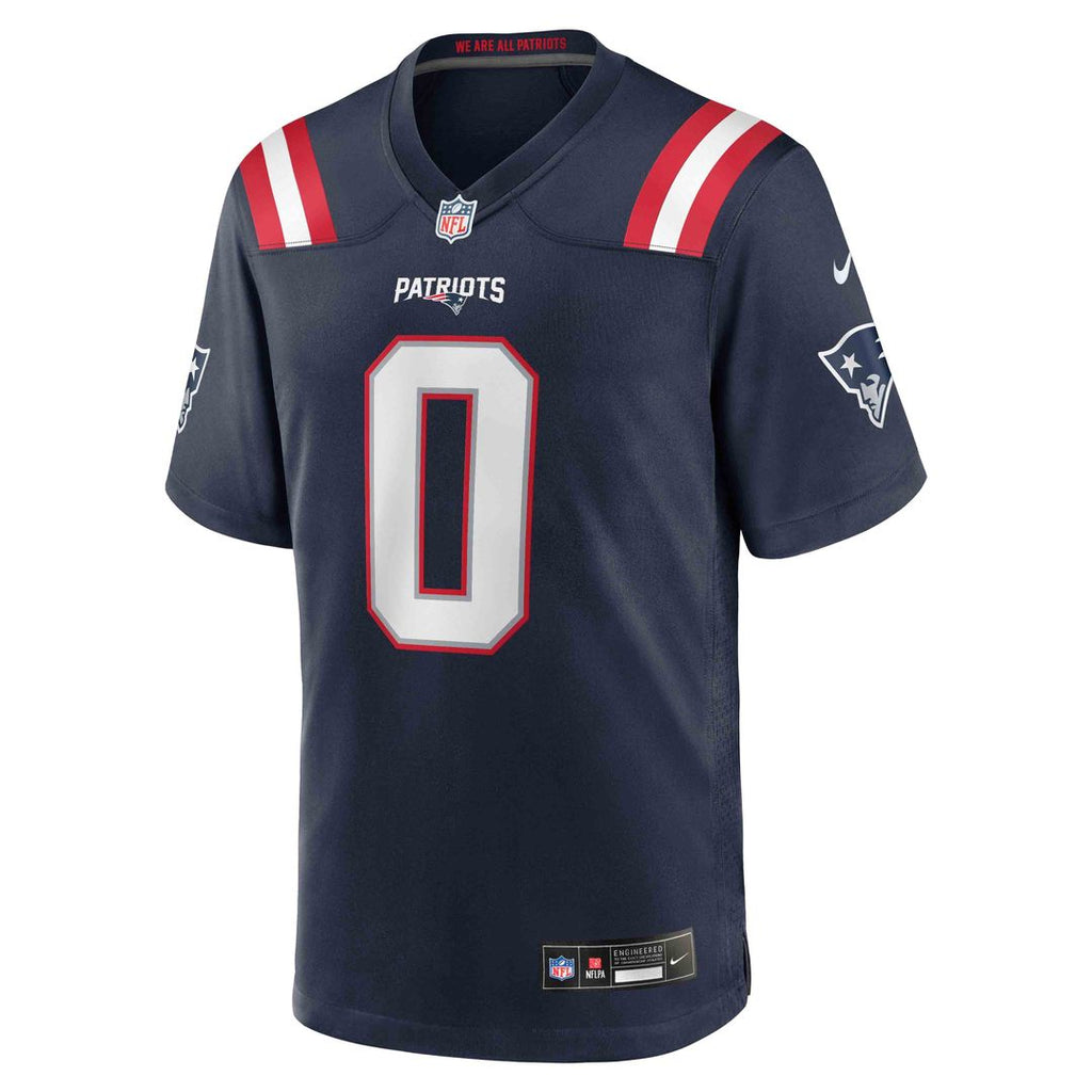 Christian Gonzalez New England Patriots Game Jersey - Navy