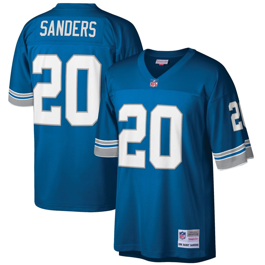 Barry Sanders Detroit Lions Big & Tall 1996 Replica Jersey - White