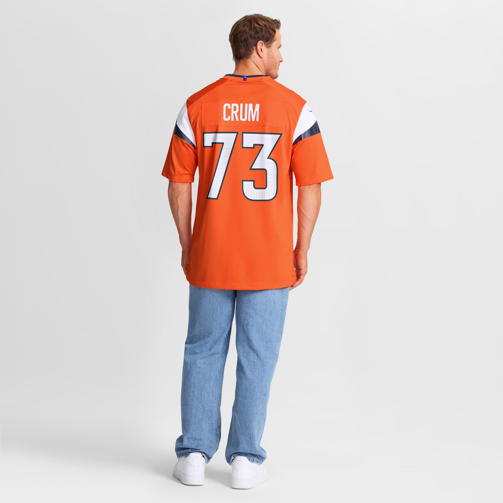Frank Crum Denver Broncos Game Jersey - Orange