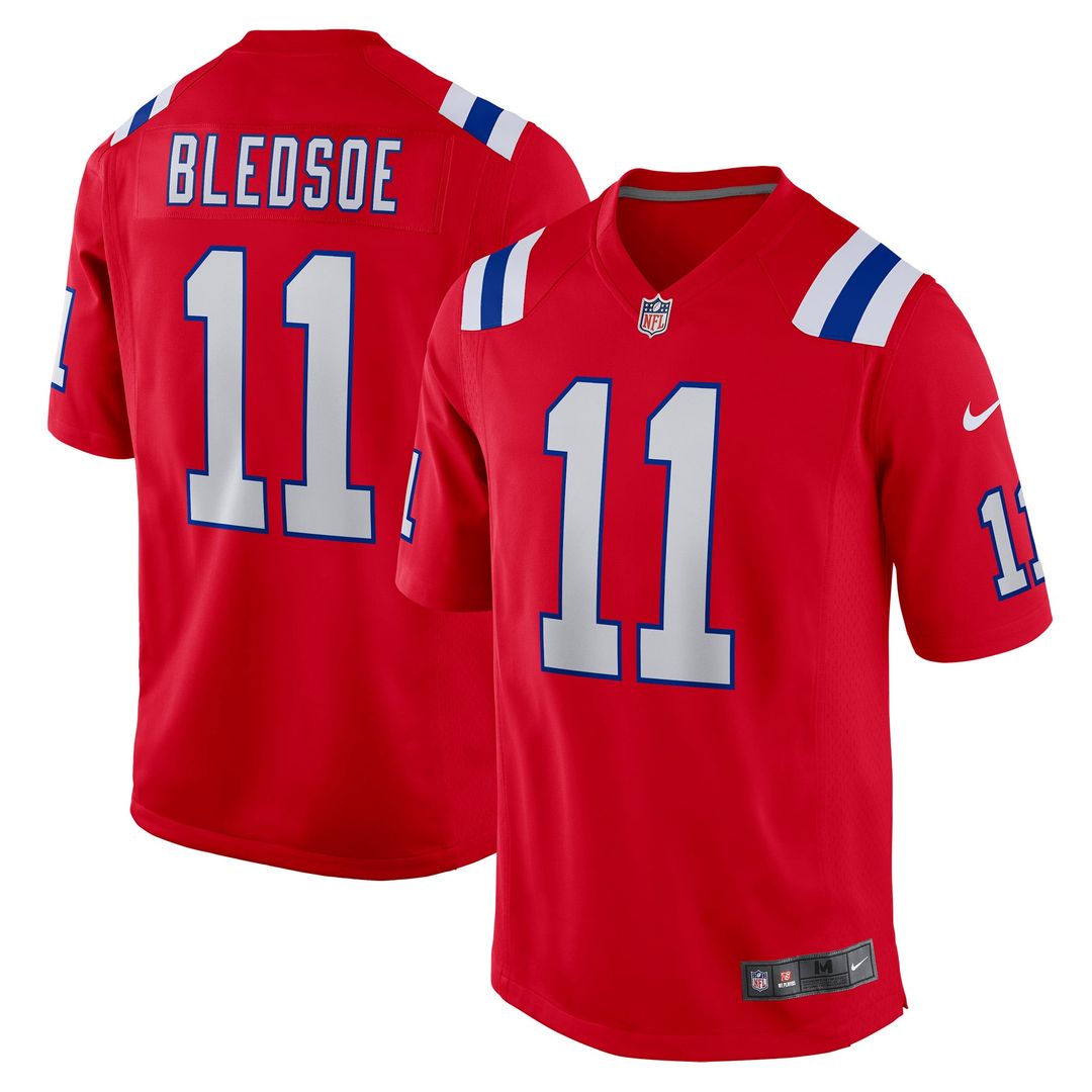 Drew Bledsoe New England Patriots Alternate Game Jersey - Red