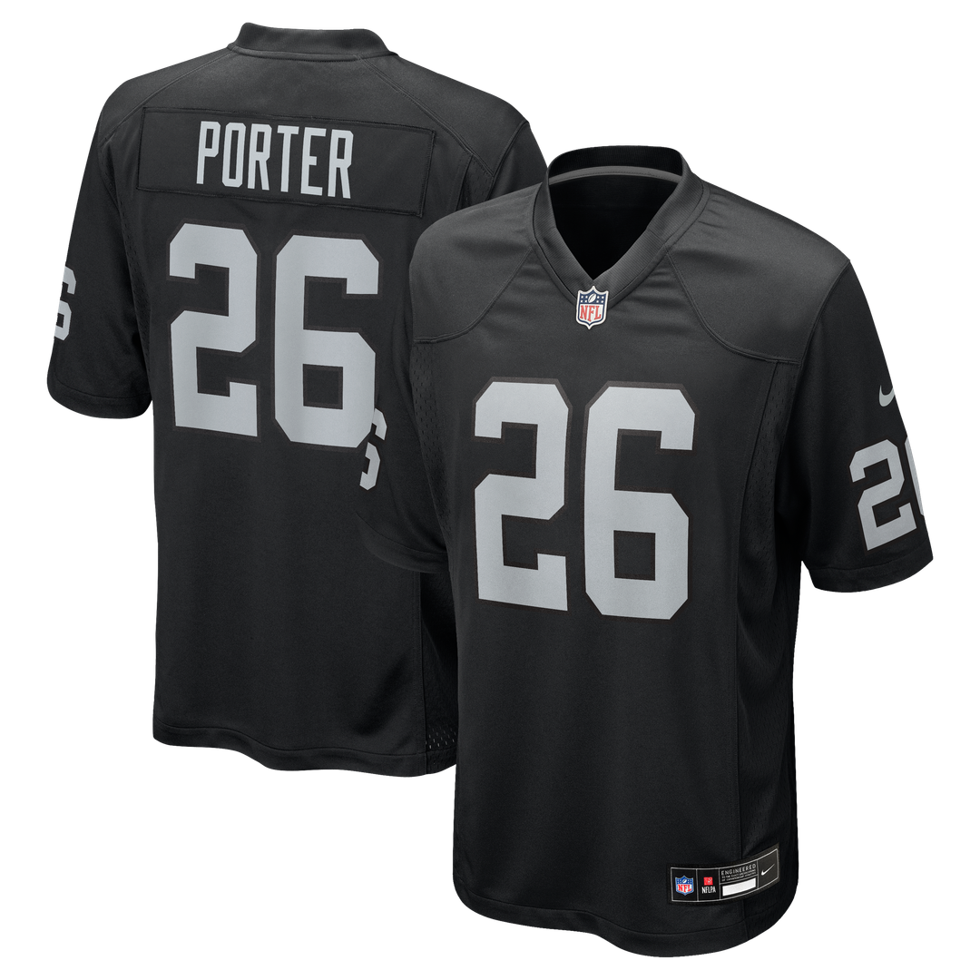 Darien Porter Las Vegas Raiders Game Jersey - Black