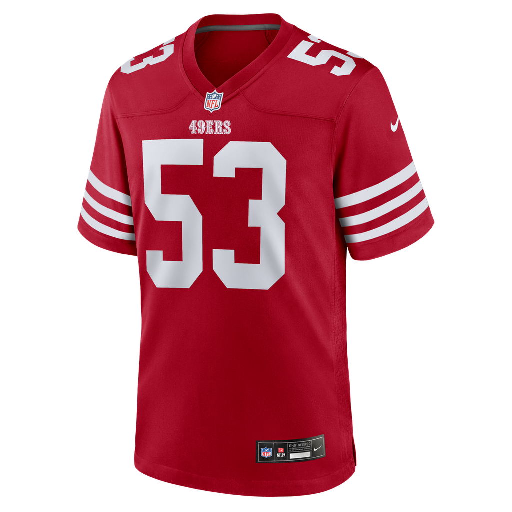 Jaden Dugger III San Francisco 49ers Game Jersey - Scarlet