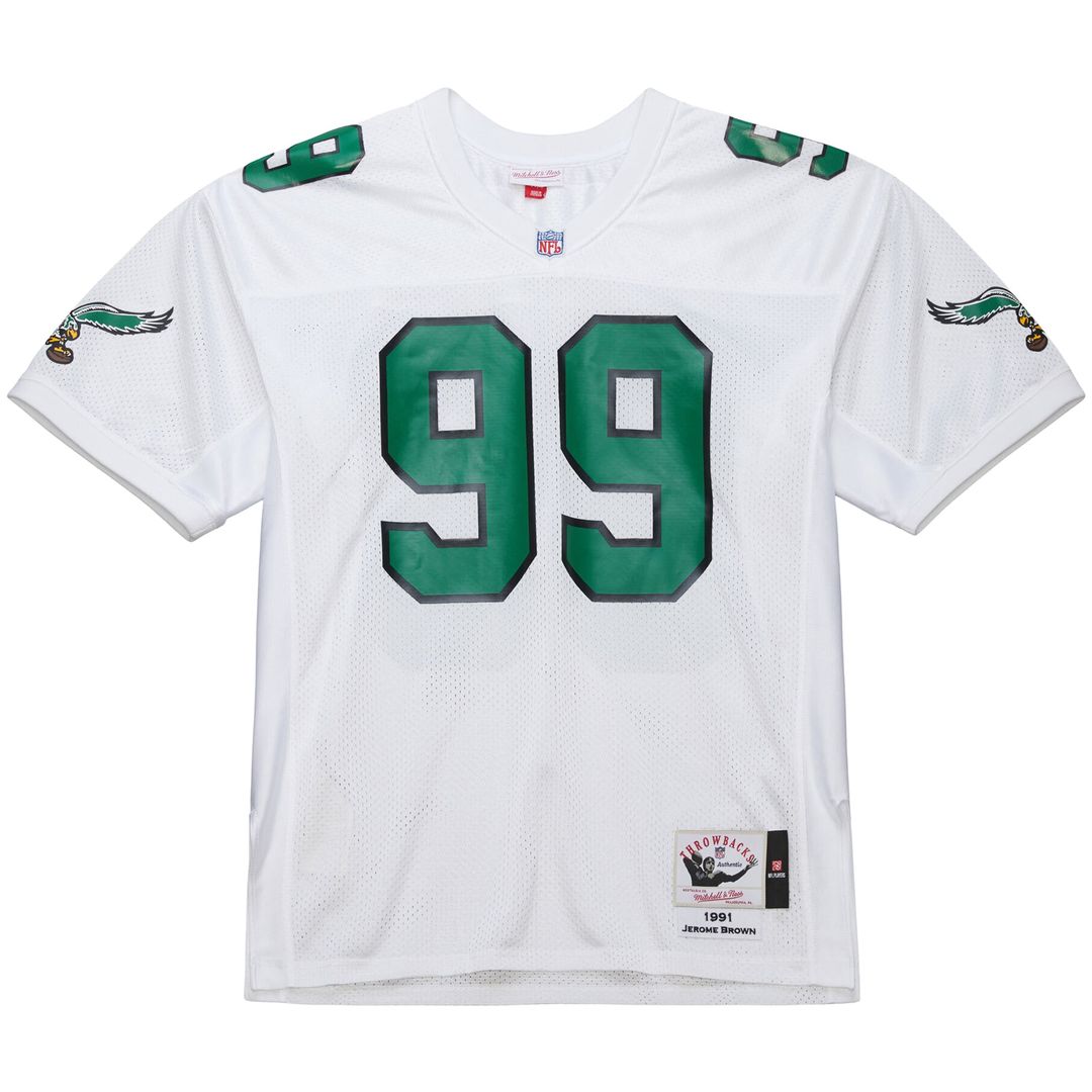 Jerome Brown Philadelphia Eagles 1991 Authentic Throwback Jersey - White