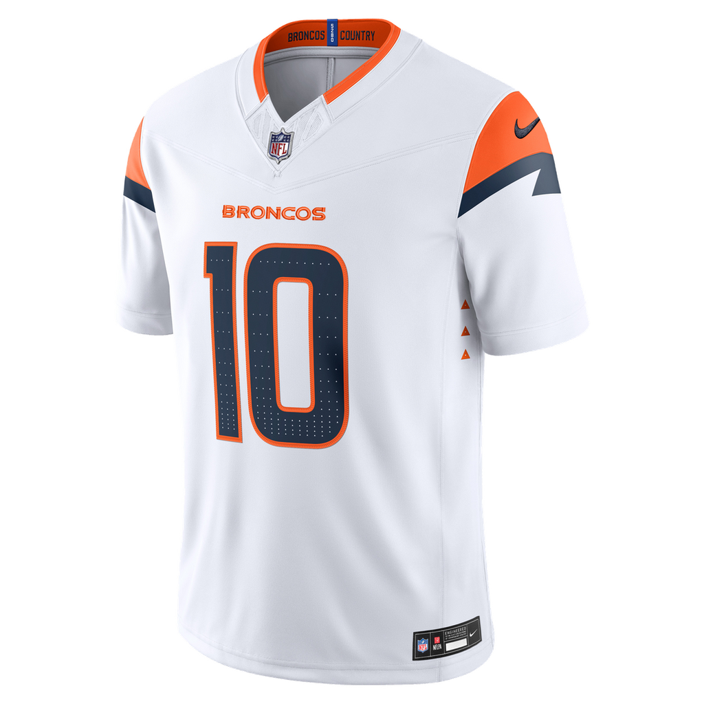 Bo Nix Denver Broncos Vapor F.U.S.E. Stitched Limited Jersey - White