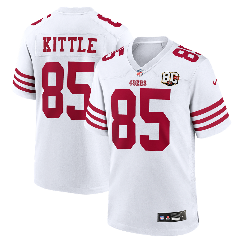 George Kittle San Francisco 49ers 80th Anniversary Game Jersey - White