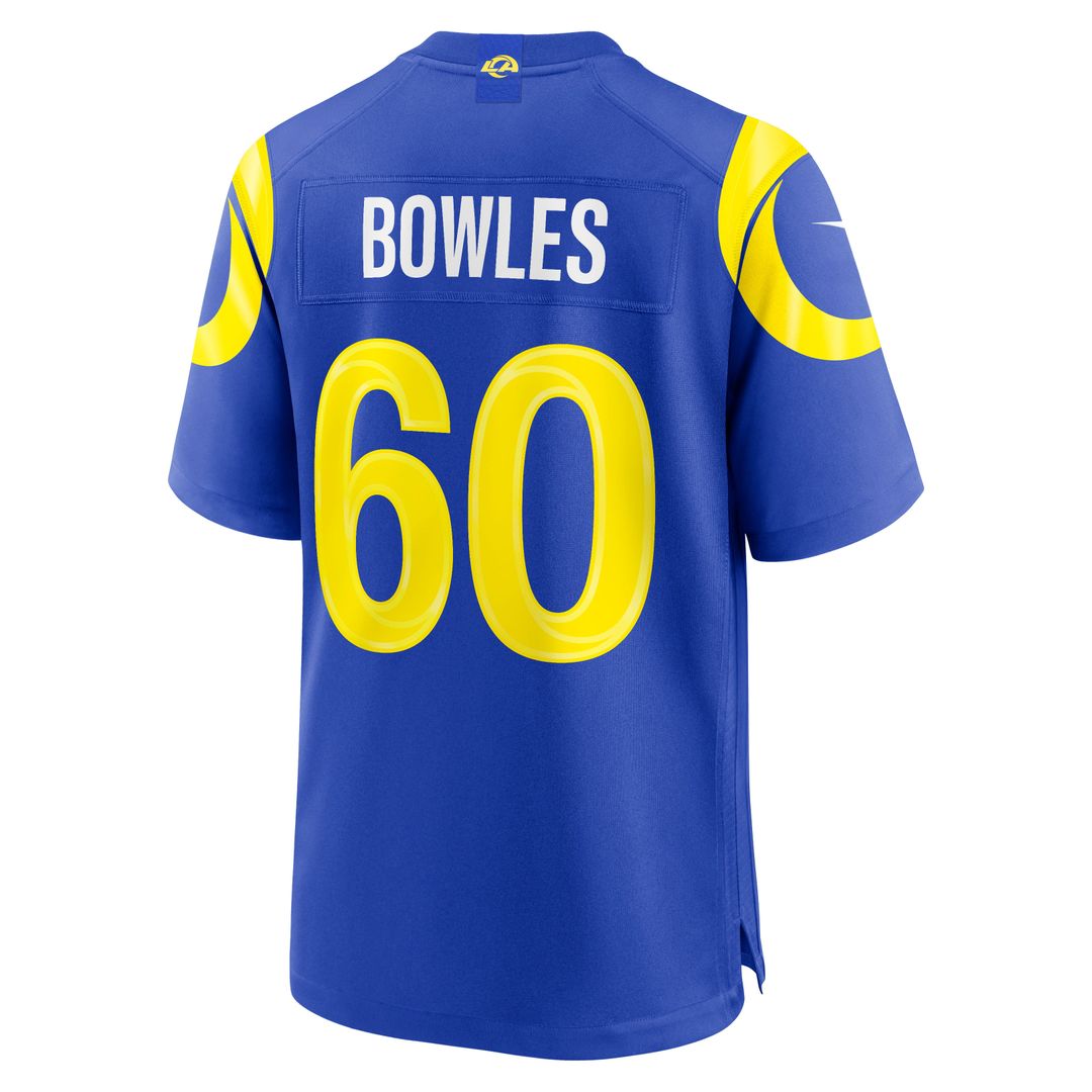 Wyatt Bowles Los Angeles Rams Game Jersey - Royal Blue
