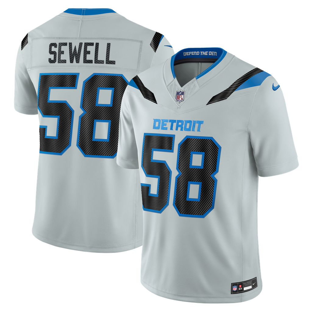 Penei Sewell Detroit Lions 2026 Rivalries Collection Stitched Limited Jersey - Silver