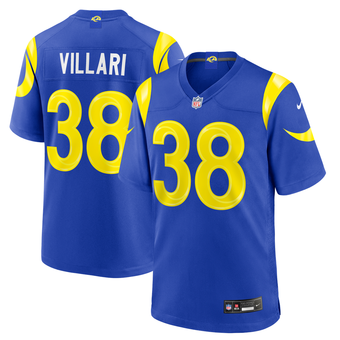 Dan Villari Los Angeles Rams Game Jersey - Royal Blue