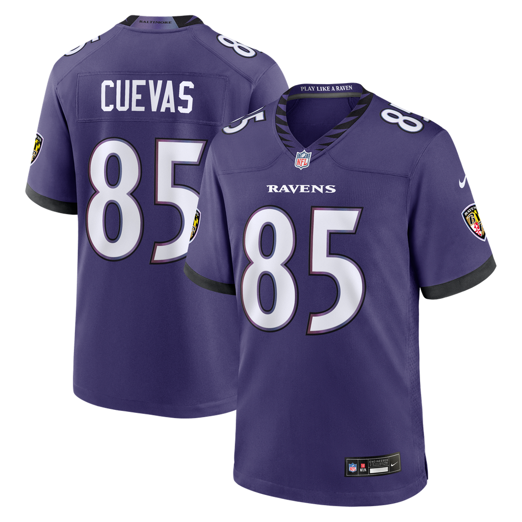 Josh Cuevas Baltimore Ravens Game Jersey - Purple