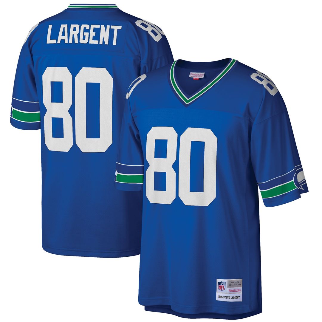 Steve Largent Seattle Seahawks Big & Tall 1985 Replica Jersey - Royal Blue