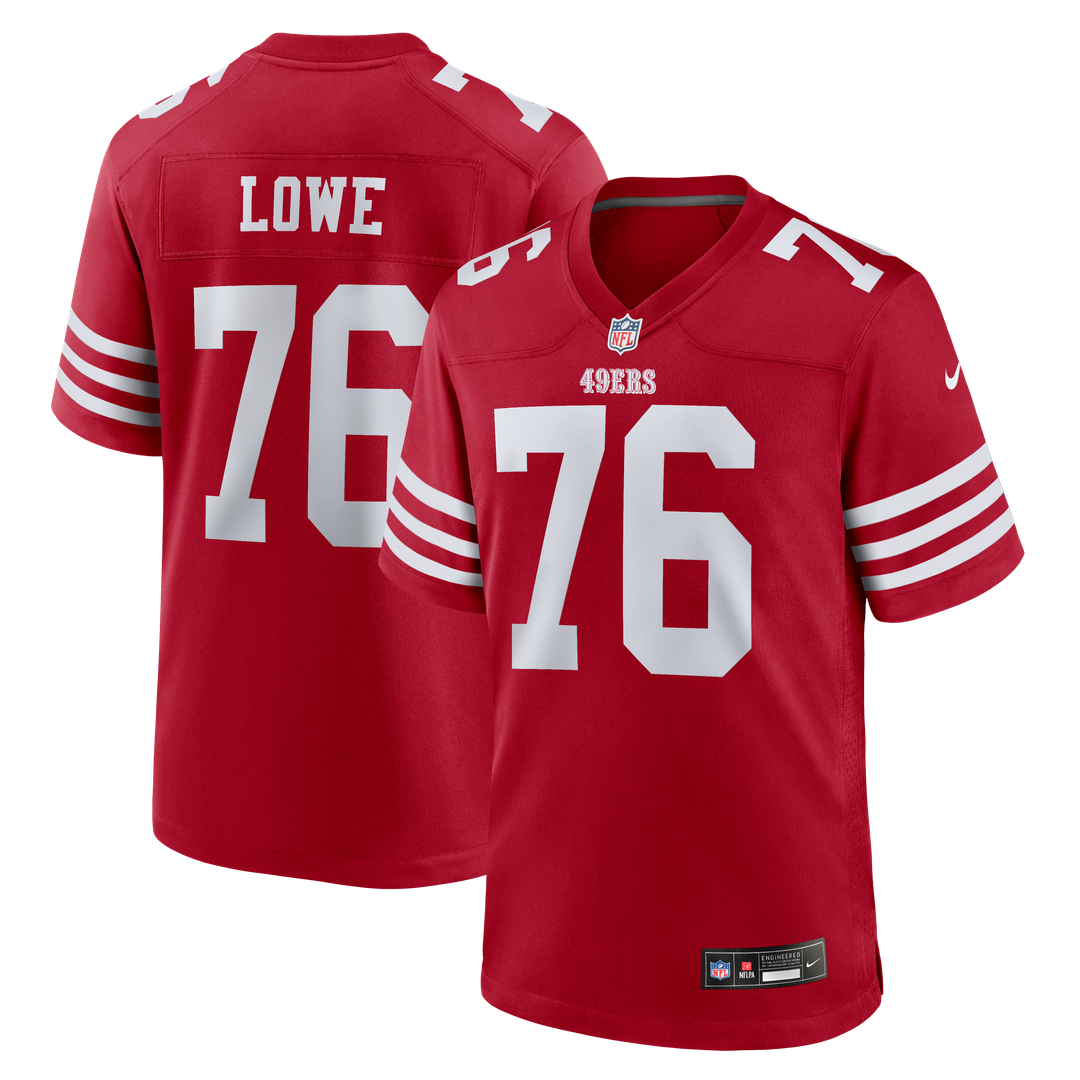 Vederian Lowe San Francisco 49ers Game Jersey - Scarlet