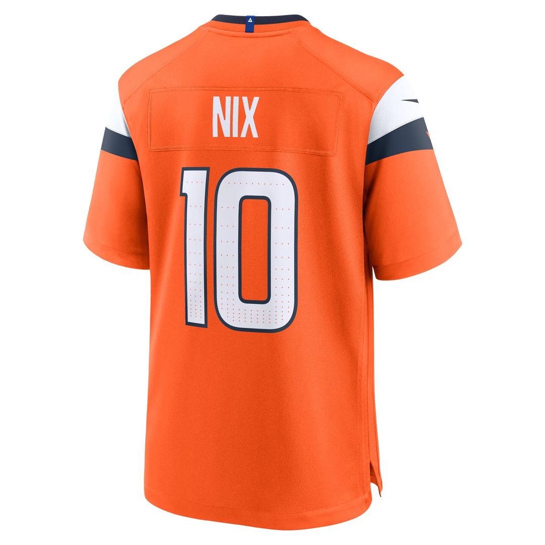Bo Nix Denver Broncos Game Jersey - Orange