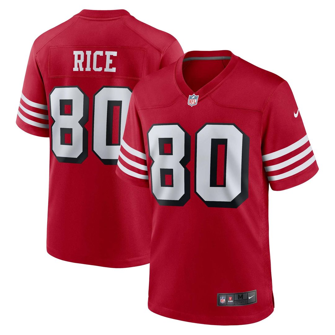 Jerry Rice San Francisco 49ers Alternate Game Jersey - Scarlet