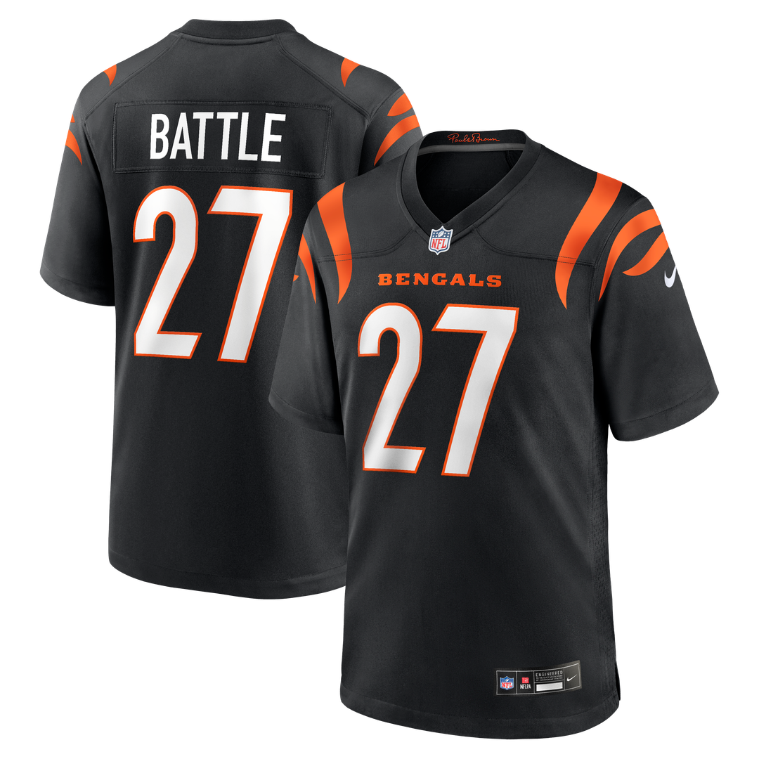 Jordan Battle Cincinnati Bengals Game Jersey - Black
