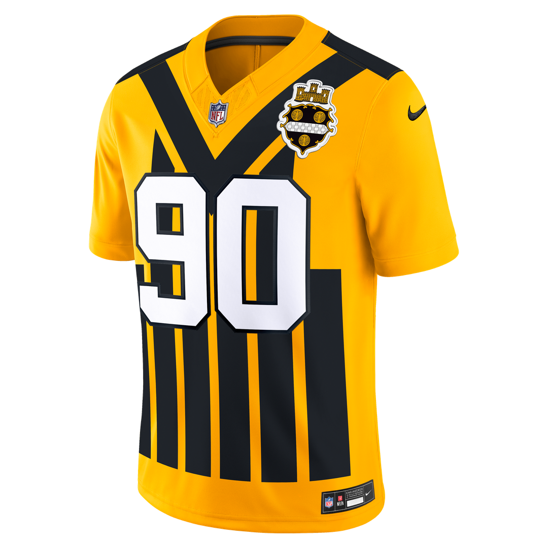T.J. Watt Pittsburgh Steelers Alternate Vapor F.U.S.E. Stitched Limited Jersey - Gold