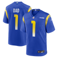 Number 1 Dad Los Angeles Rams Game Jersey - Royal Blue
