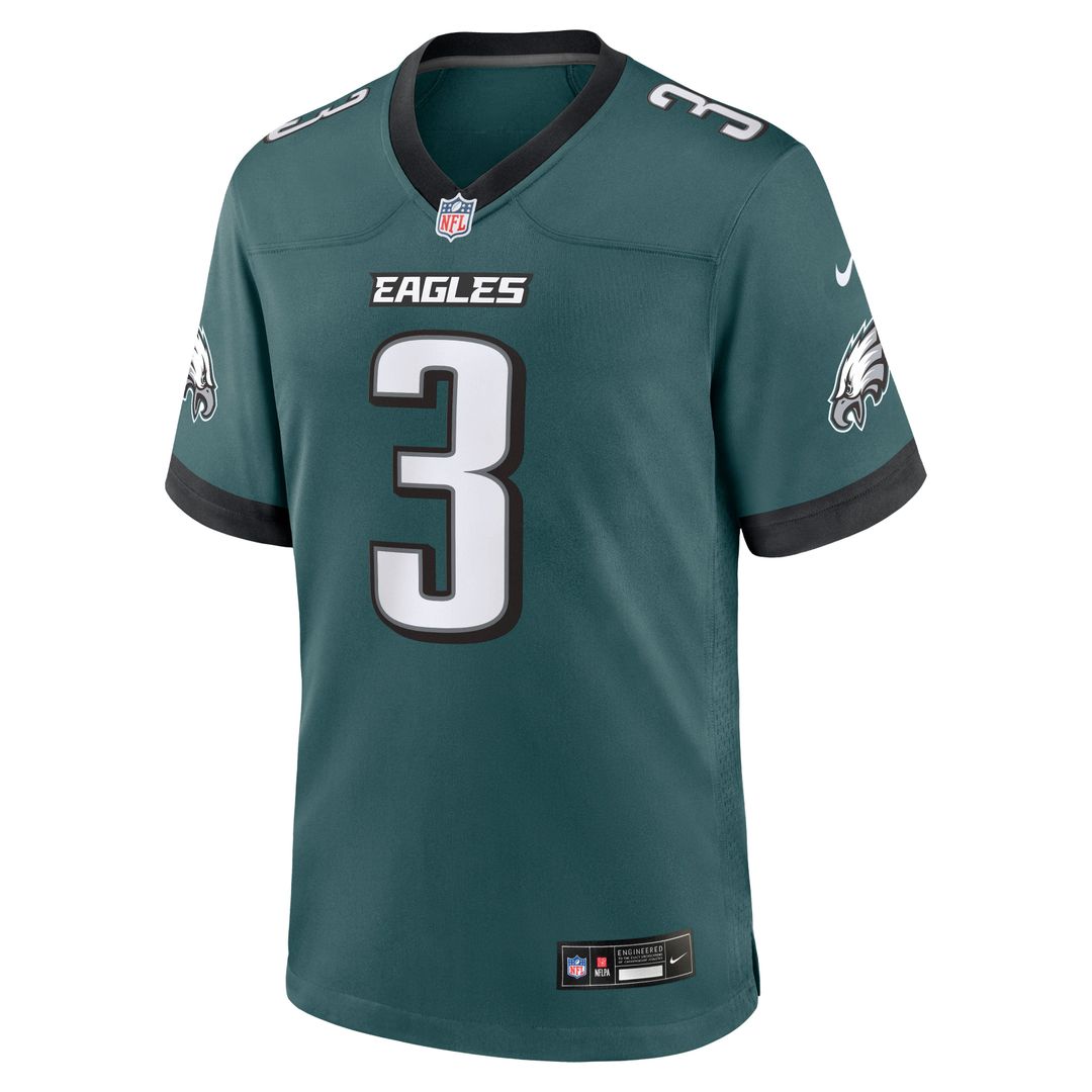 Nolan Smith Jr. Philadelphia Eagles Game Jersey - Midnight Green