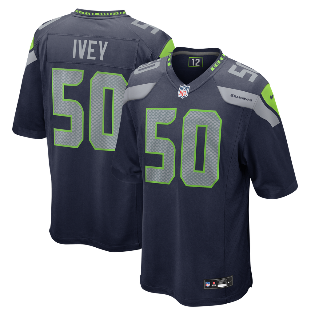 Jared Ivey Seattle Seahawks Game Jersey - College Navy