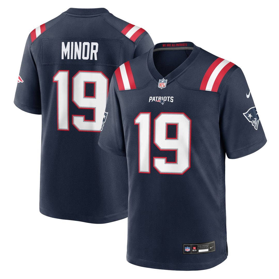 Kobee Minor New England Patriots Game Jersey - Navy