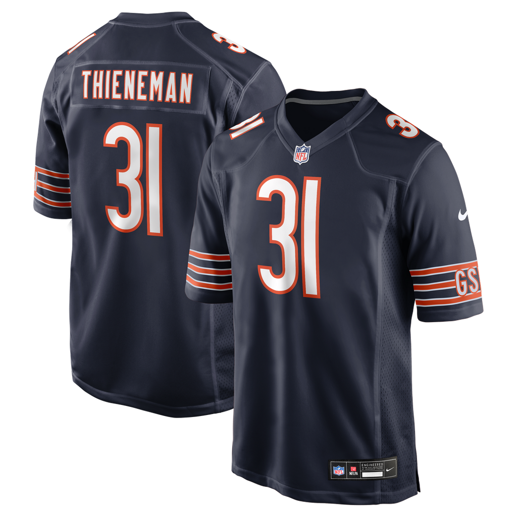 Dillon Thieneman Chicago Bears Game Jersey - Navy