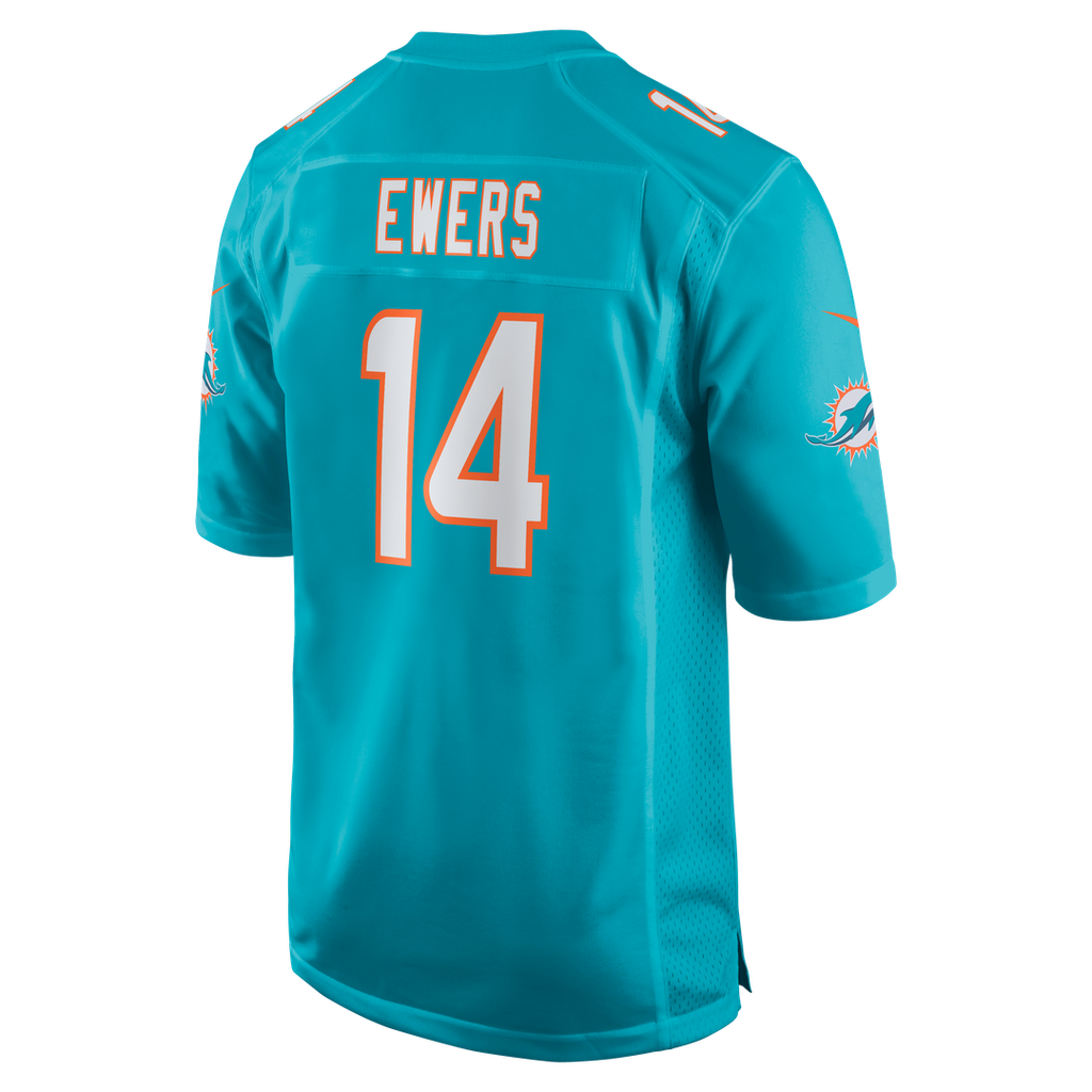 Quinn Ewers Miami Dolphins Game Jersey - Aqua