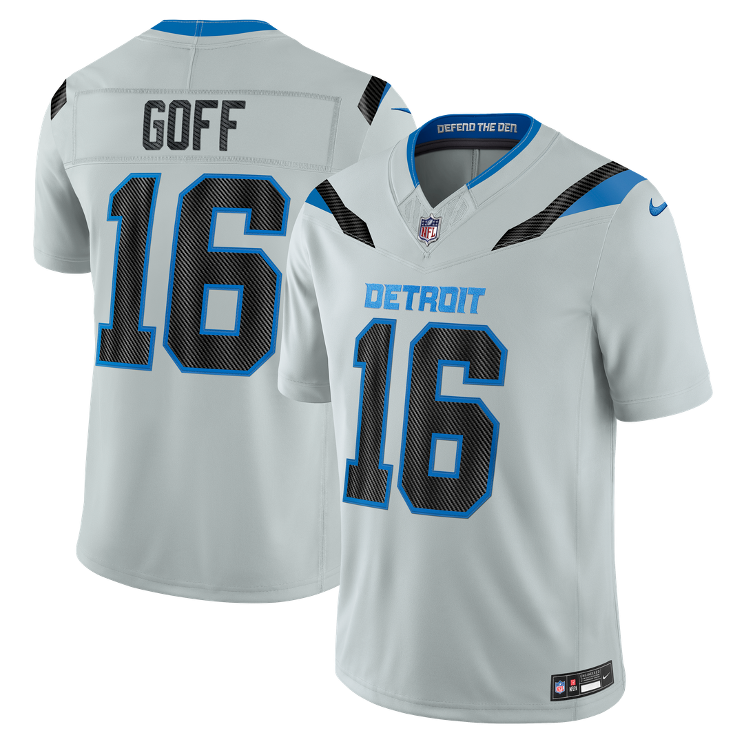 Jared Goff Detroit Lions 2026 Rivalries Collection Stitched Limited Jersey - Silver