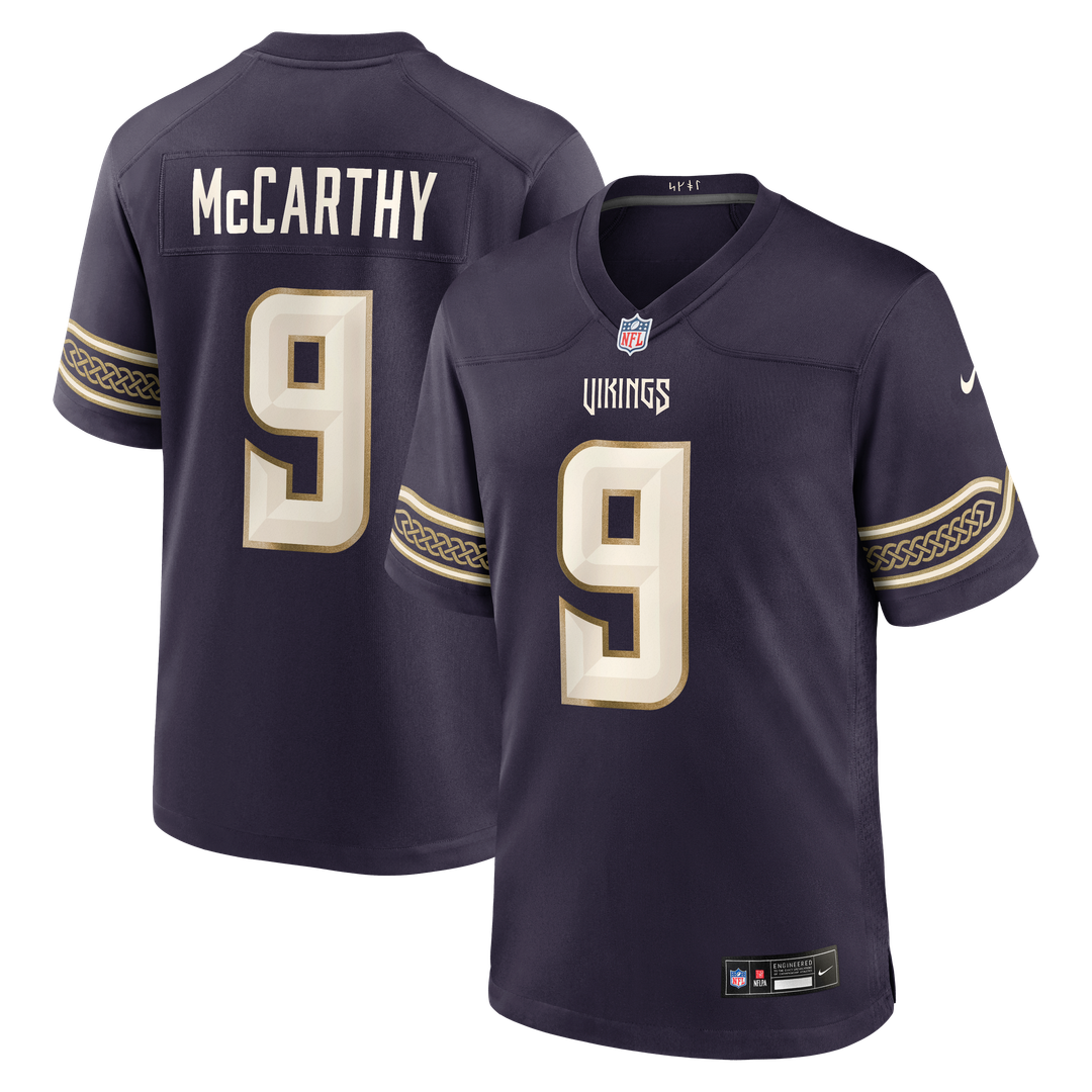 J.J McCarthy Minnesota Vikings 2026 Rivalries Collection Game Jersey - Purple
