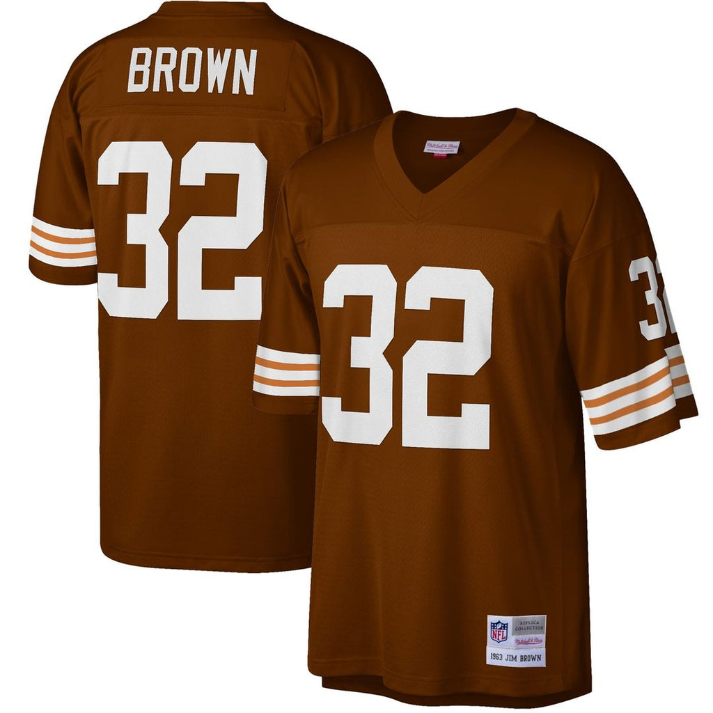 Jim Brown Cleveland Browns Big & Tall 1963 Replica Jersey - Brown