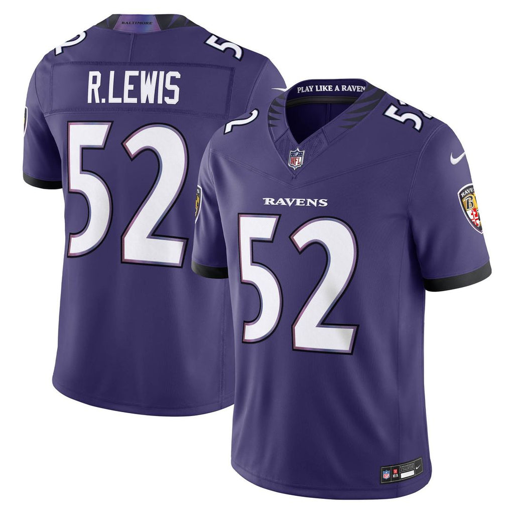 Ray Lewis Baltimore Ravens Vapor F.U.S.E. Stitched Retired Limited Jersey - Purple