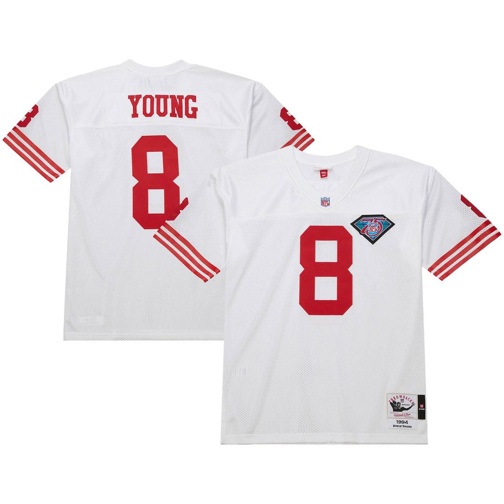 Steve Young San Francisco 49ers 1994 Authentic Throwback Jersey - White