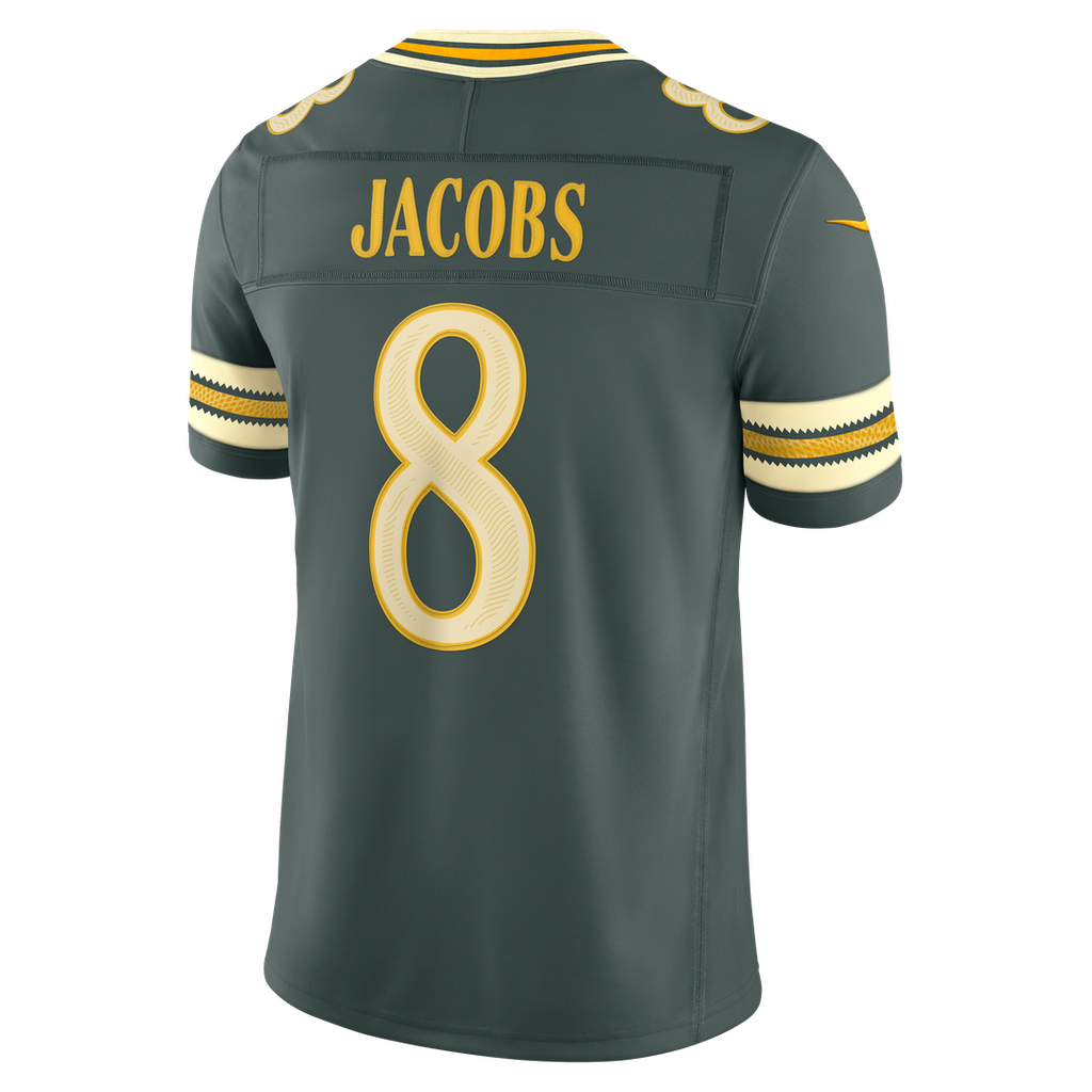 Josh Jacobs Green Bay Packers 2026 Rivalries Collection Stitched Limited Jersey - Green