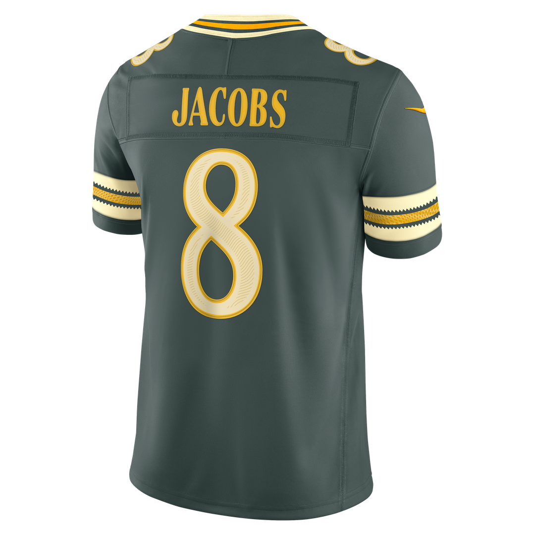 Josh Jacobs Green Bay Packers 2026 Rivalries Collection Stitched Limited Jersey - Green