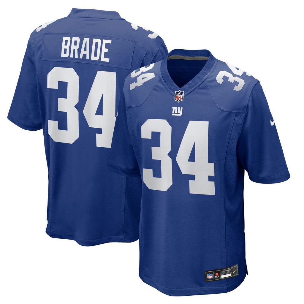 Beau Brade New York Giants Game Jersey - Royal Blue