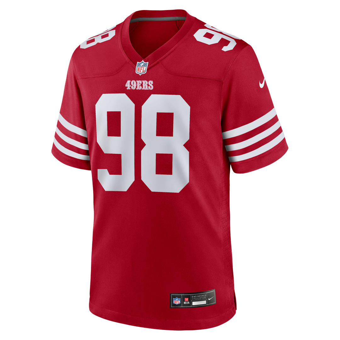 Mykel Williams San Francisco 49ers Game Jersey - Scarlet
