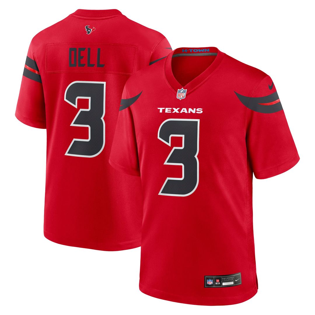 Tank Dell Houston Texans Alternate Game Jersey - Red