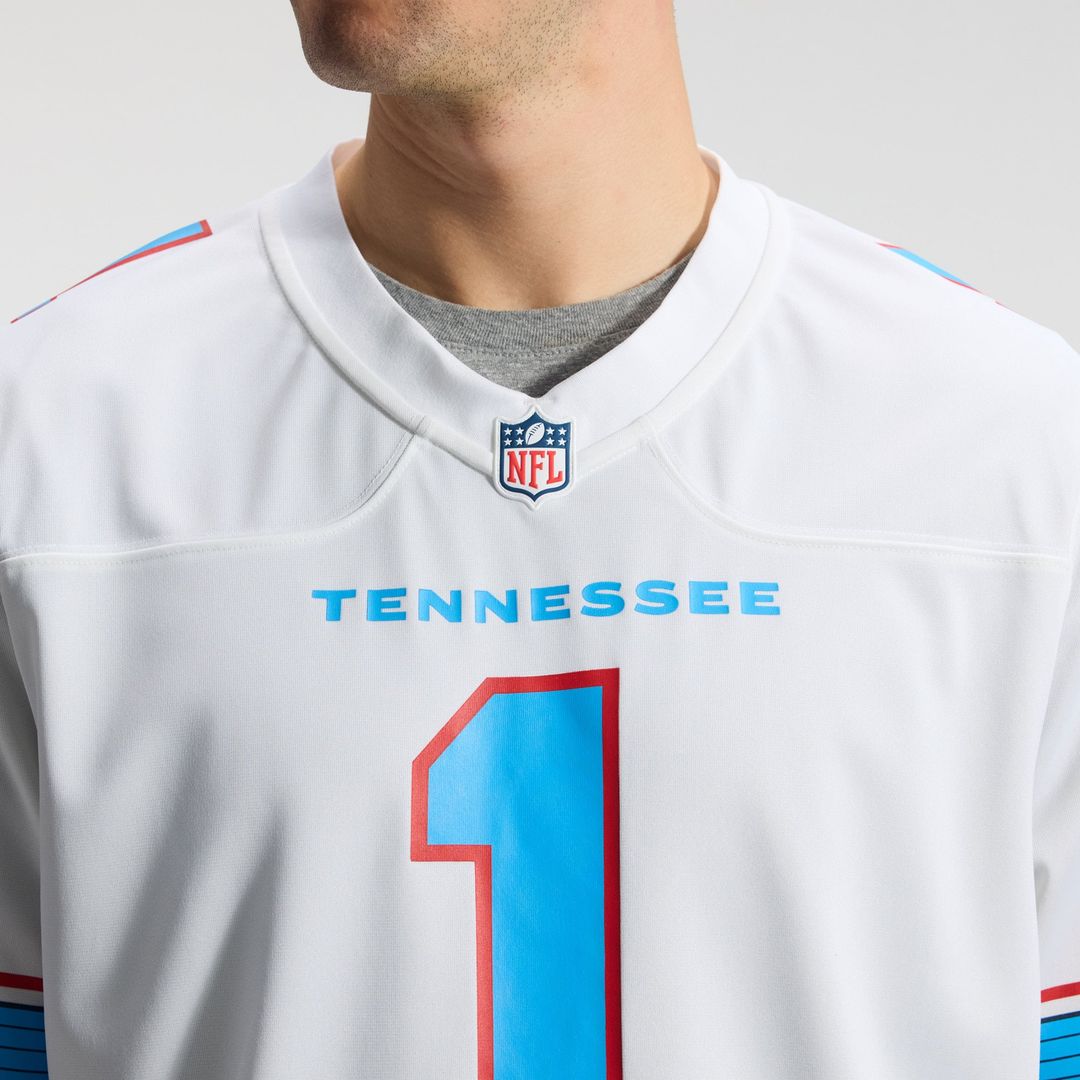 Cameron Ward Tennessee Titans Game Jersey - Light Blue