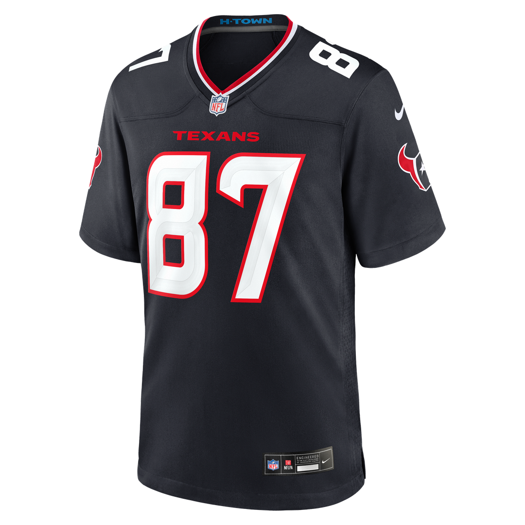Foster Moreau Houston Texans Game Jersey - Navy