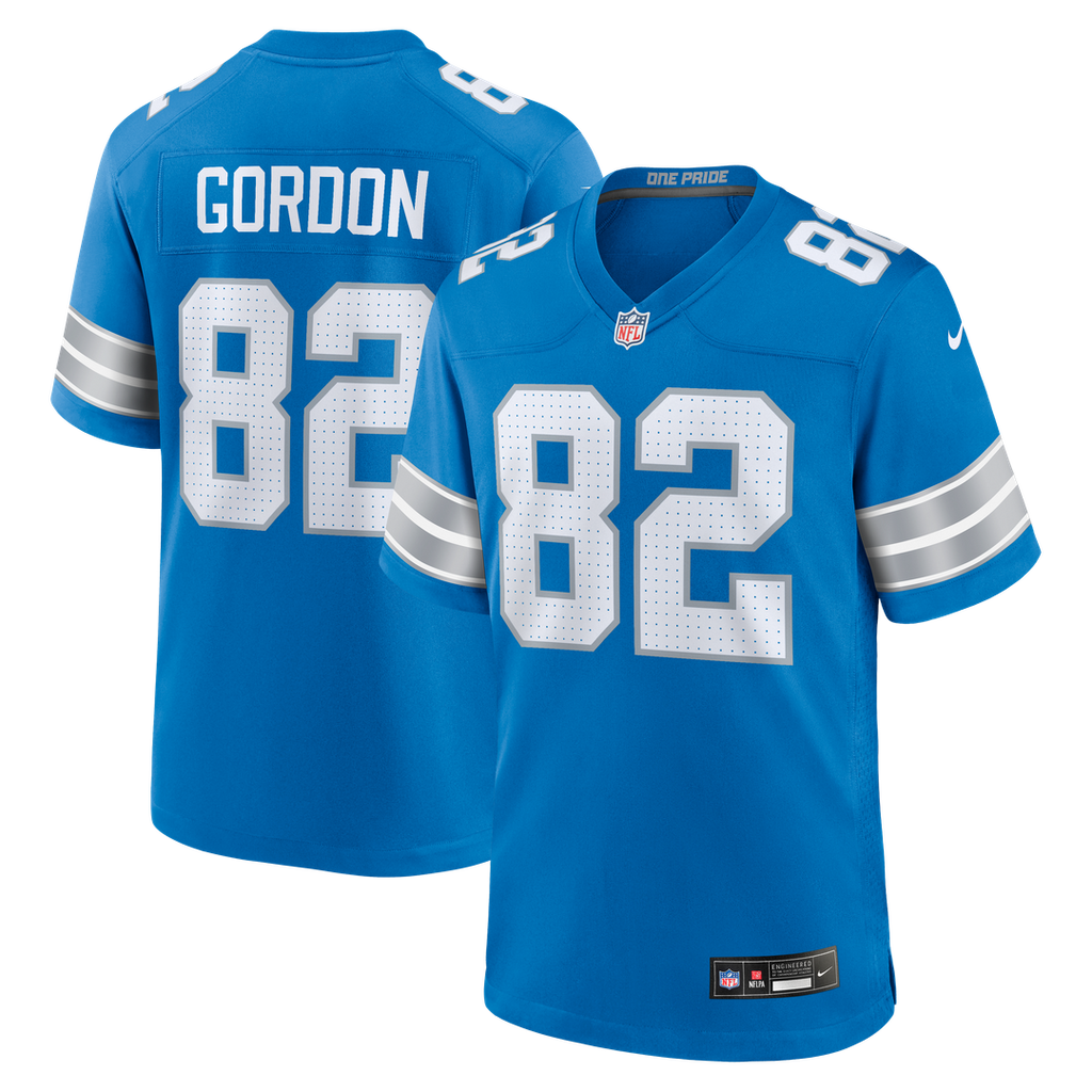 Thomas Gordon Detroit Lions Game Jersey - Blue