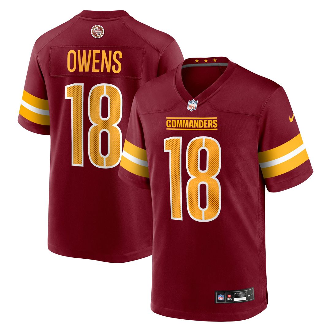 Tyler Owens Washington Commanders Game Jersey - Burgundy
