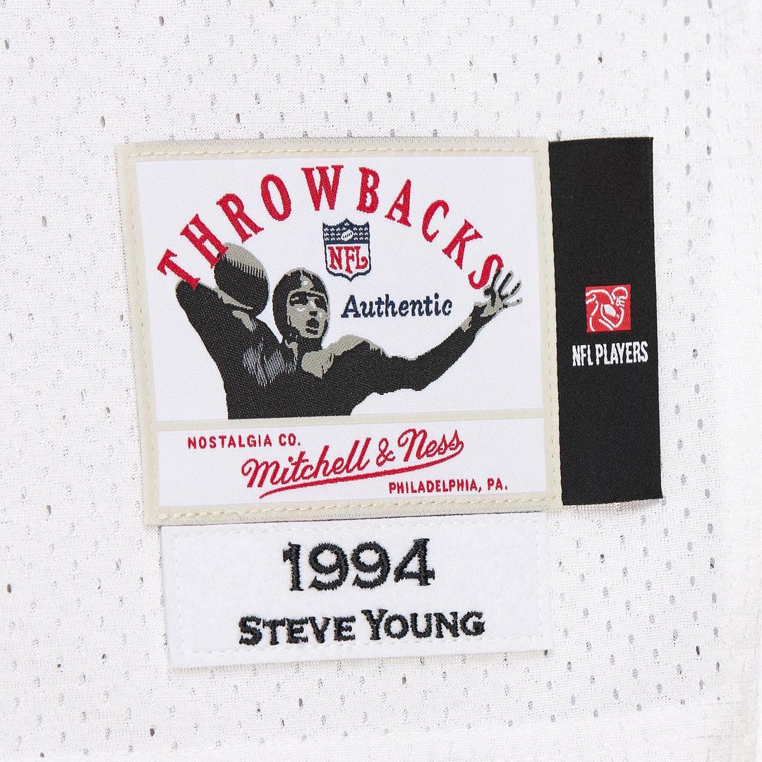 Steve Young San Francisco 49ers 1994 Authentic Throwback Jersey - White