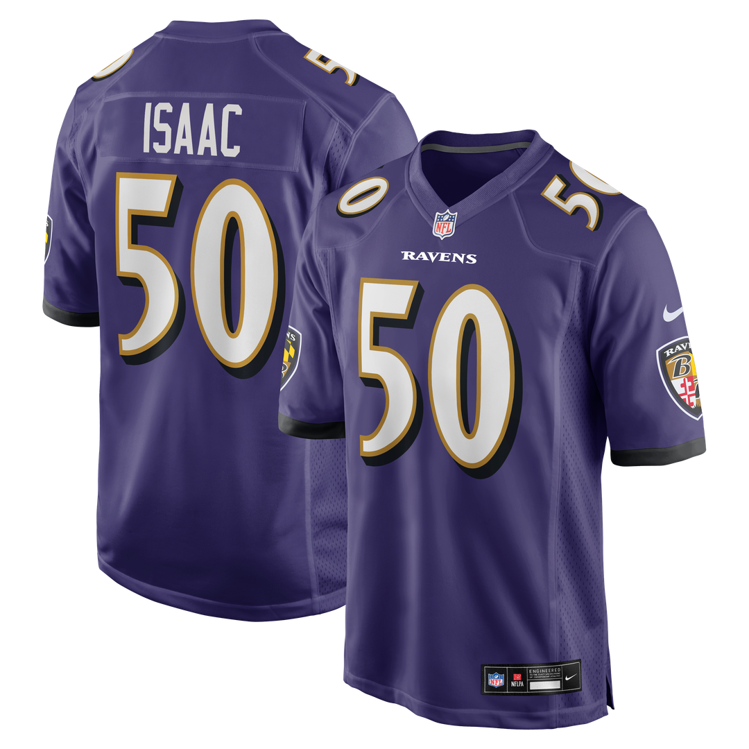 Adisa Isaac Baltimore Ravens Game Jersey - Purple