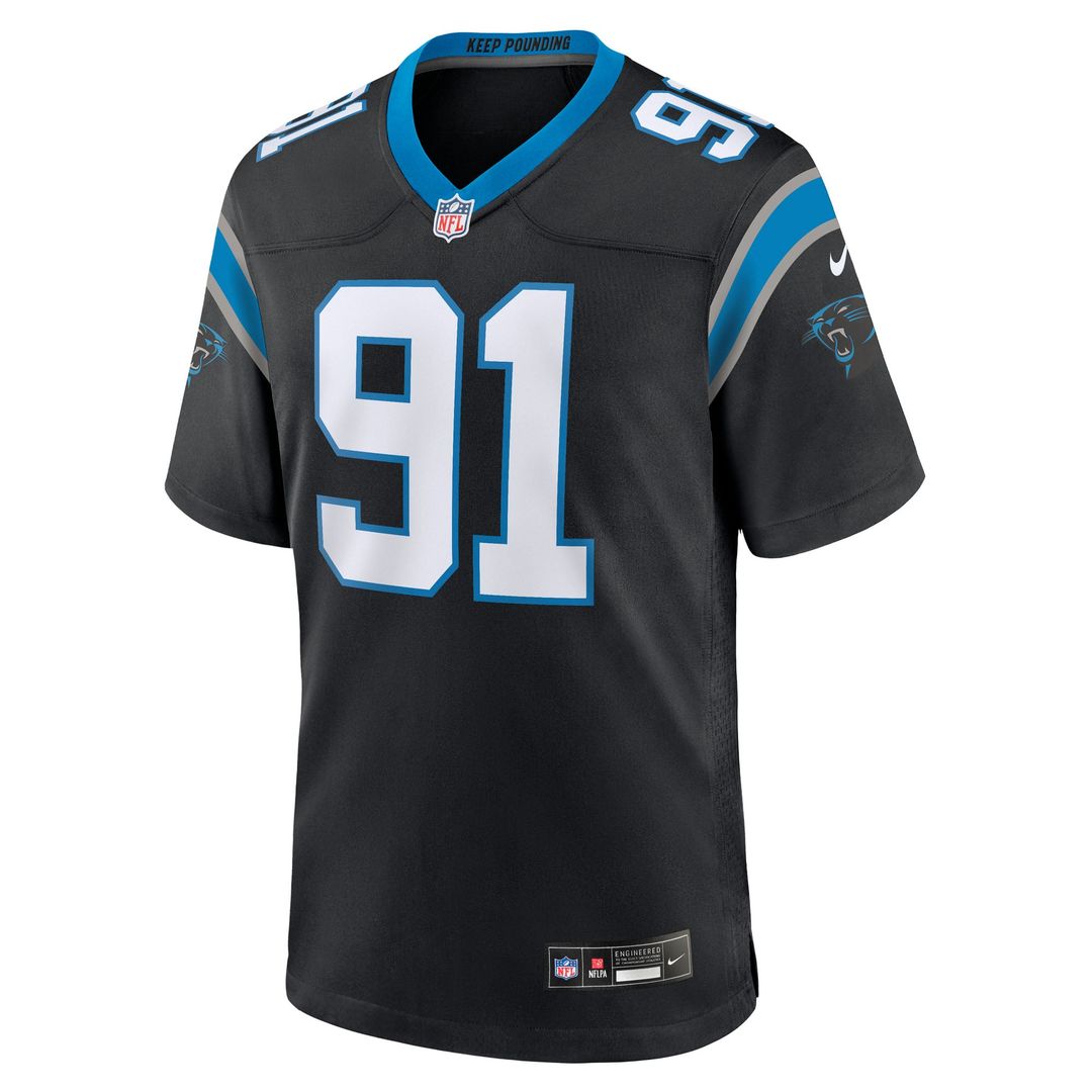 Patrick Jones II Carolina Panthers Game Jersey - Black