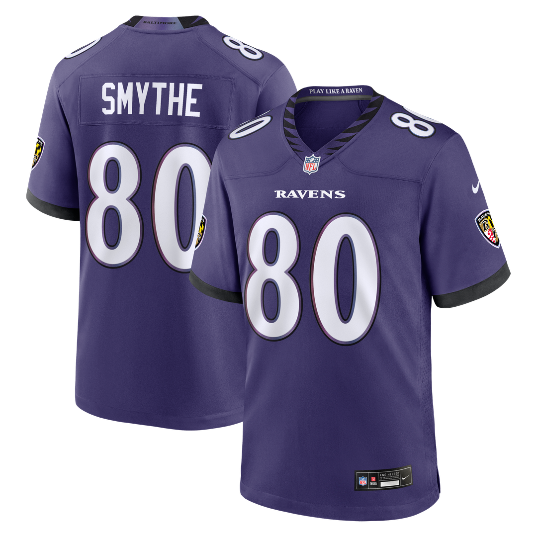 Durham Smythe Baltimore Ravens Game Jersey - Purple