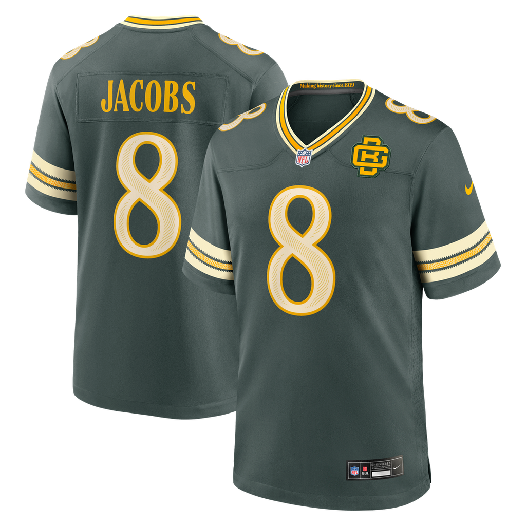 Josh Jacobs Green Bay Packers 2026 Rivalries Collection Game Jersey - Green