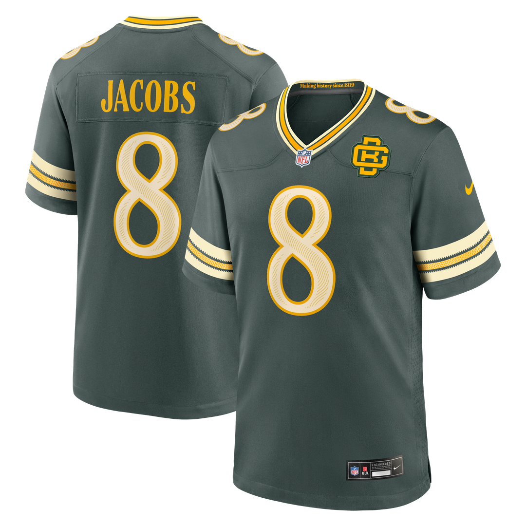 Josh Jacobs Green Bay Packers 2026 Rivalries Collection Game Jersey - Green