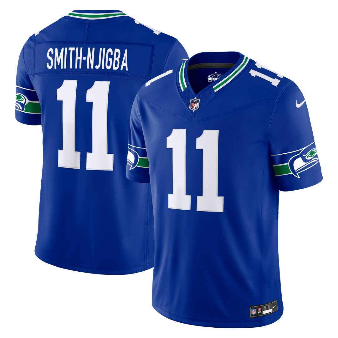 Jaxon Smith-Njigba Seattle Seahawks Alternate Vapor F.U.S.E. Stitched Limited Jersey - Royal Blue